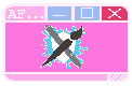 a link that leads to the novakat4168 Artfight account. it is also a gif of a slowly flashing Artfight logo inside a fake pop-up window.