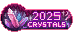 [image of Artfight's 2025 Team Crystals badge.]
